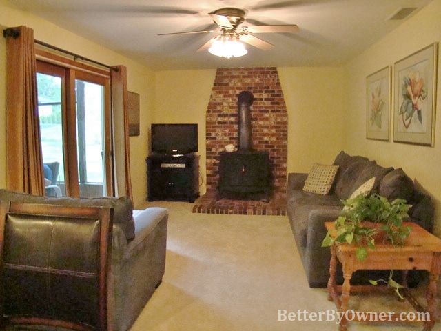 Family Room w/ Wood Burning Stove